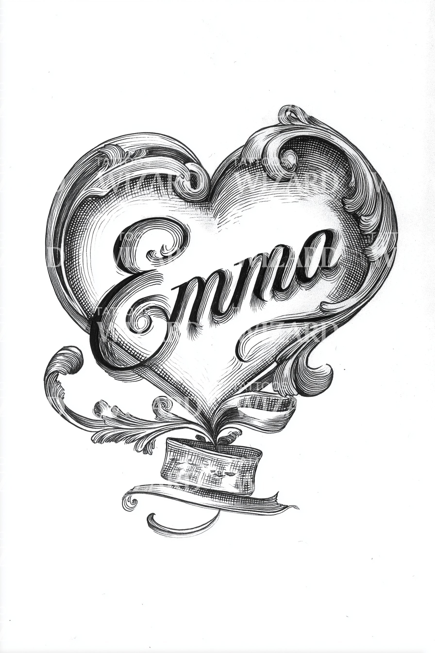 Name in Heart Tattoos: Soft & Meaningful