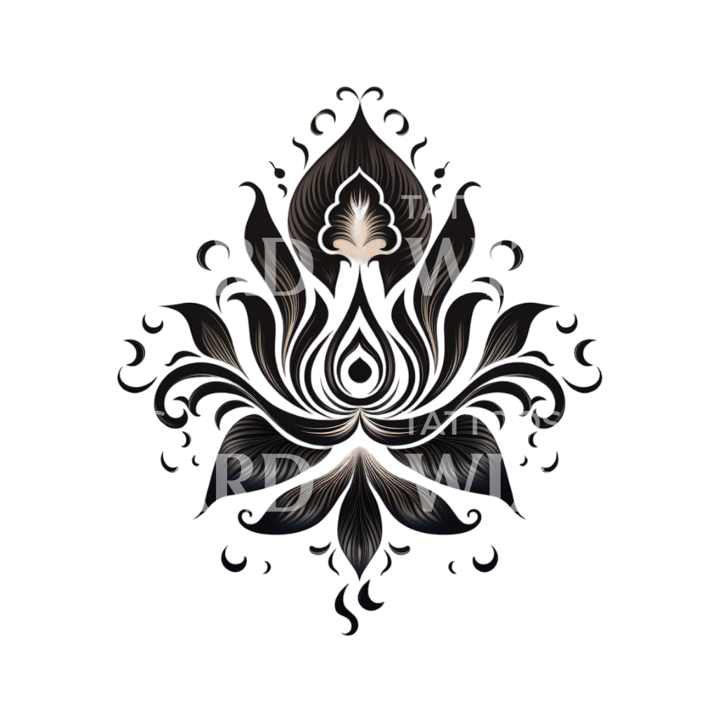 Symbolic Om Chakra Tattoo Design