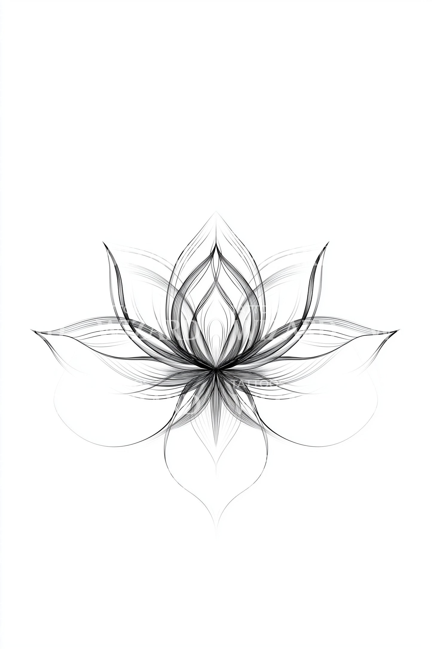 空灵莲花纹身设计
