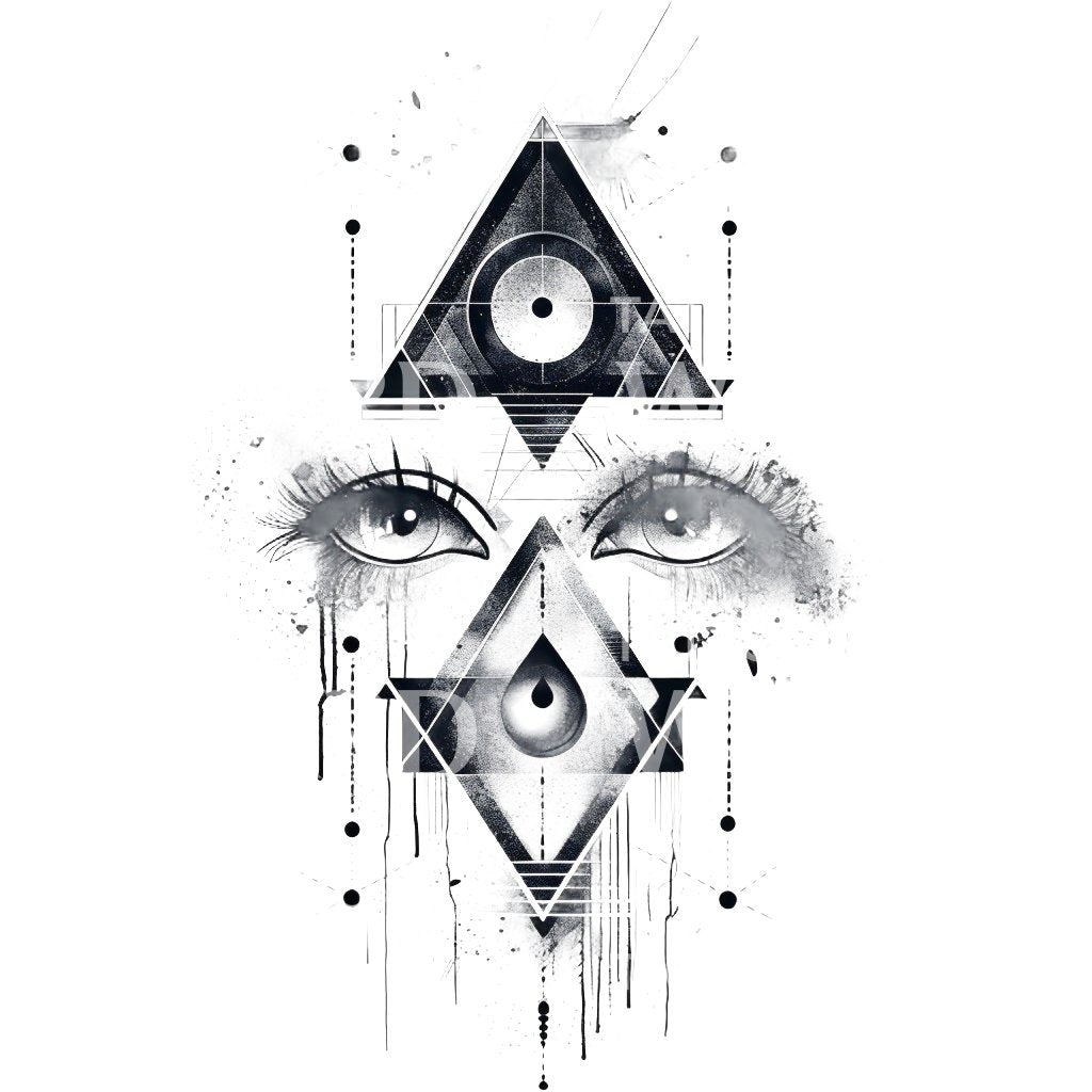 Third Eye Dotwork Tattoo Design