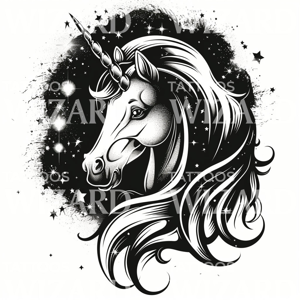 Fantasy Unicorn Tattoo Design