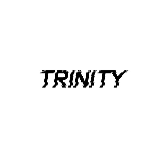 Trinity Glitch Lettering Tattoo Design