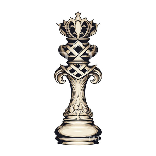 Chess Queen Tattoo Design