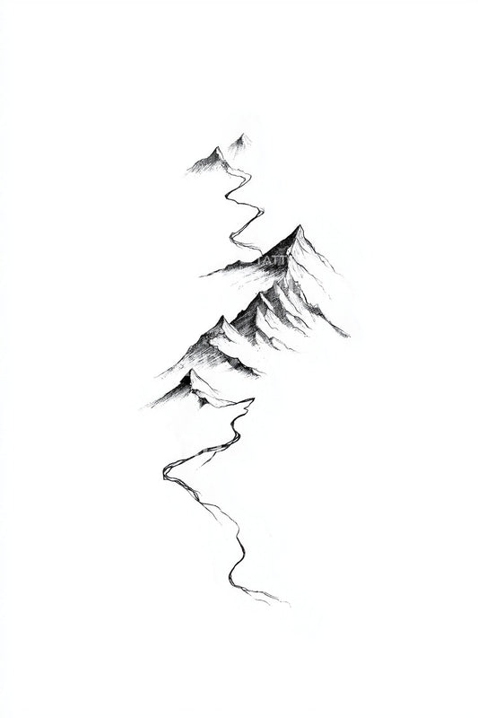 Feines Oberflächenriss Tattoo Design