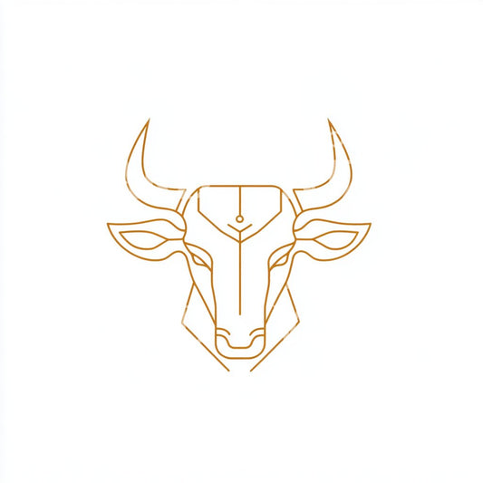 Fineline Glypo of Taurus Minimalist Tattoo Design