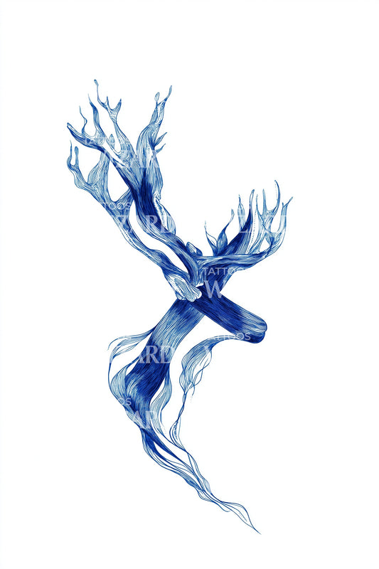 Finnish Spirit Stag Tattoo Design