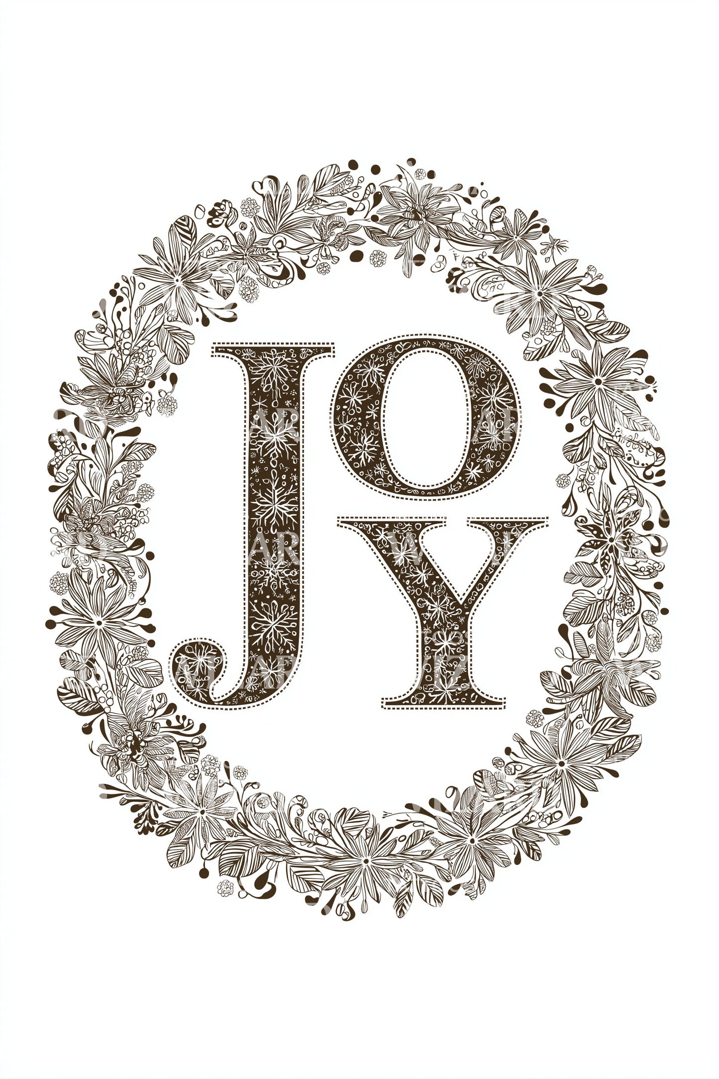 Floral Joy Tattoo Design