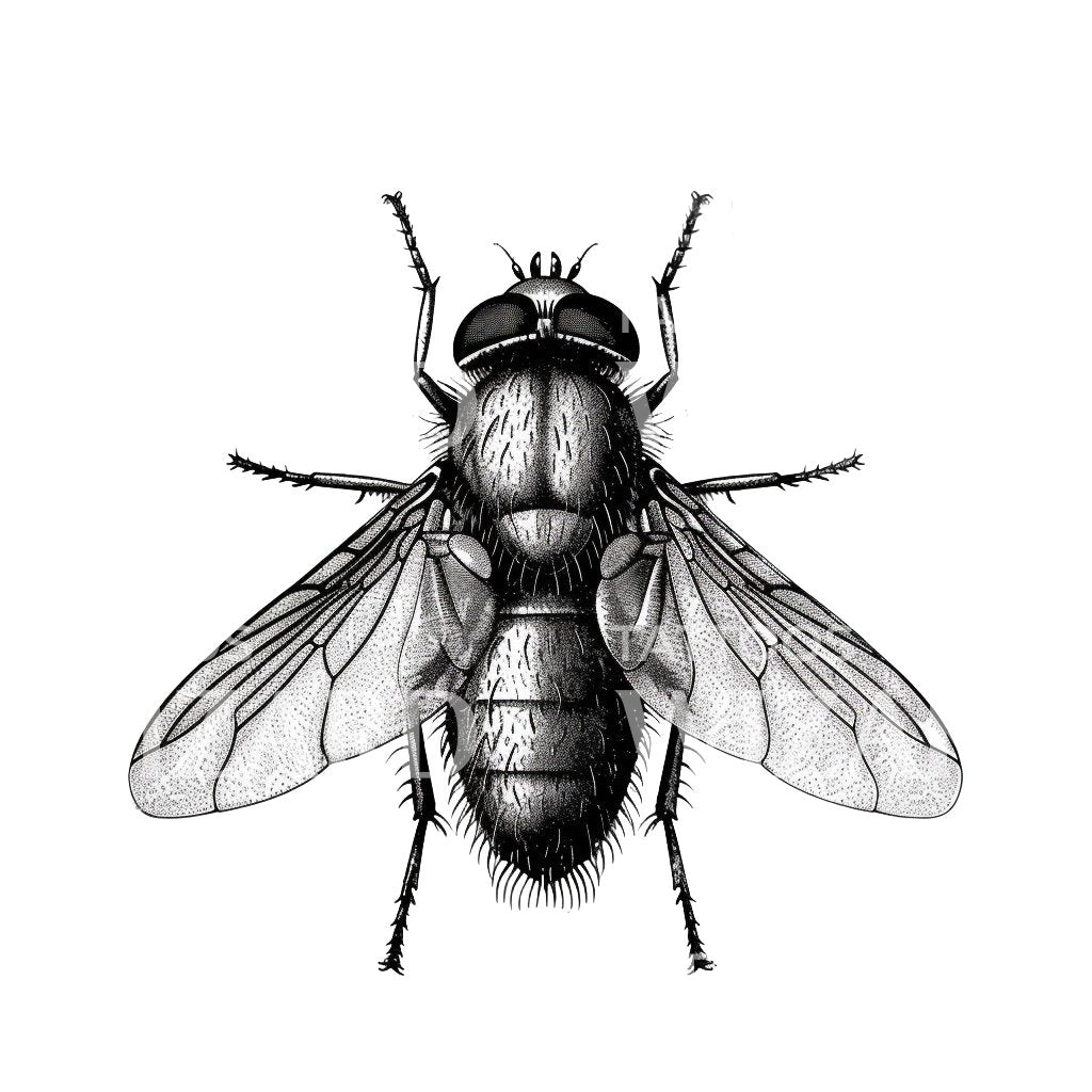 Fly Scientific Illustration Tattoo Idea