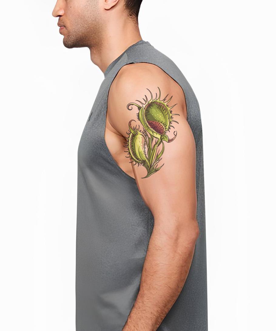 Color Venus Flytrap Tattoo Design
