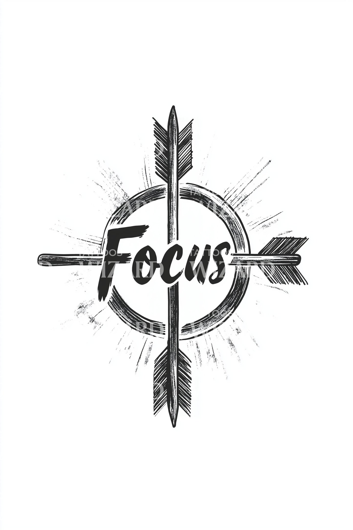 Focus Arrow Crosshair Tattoo Design