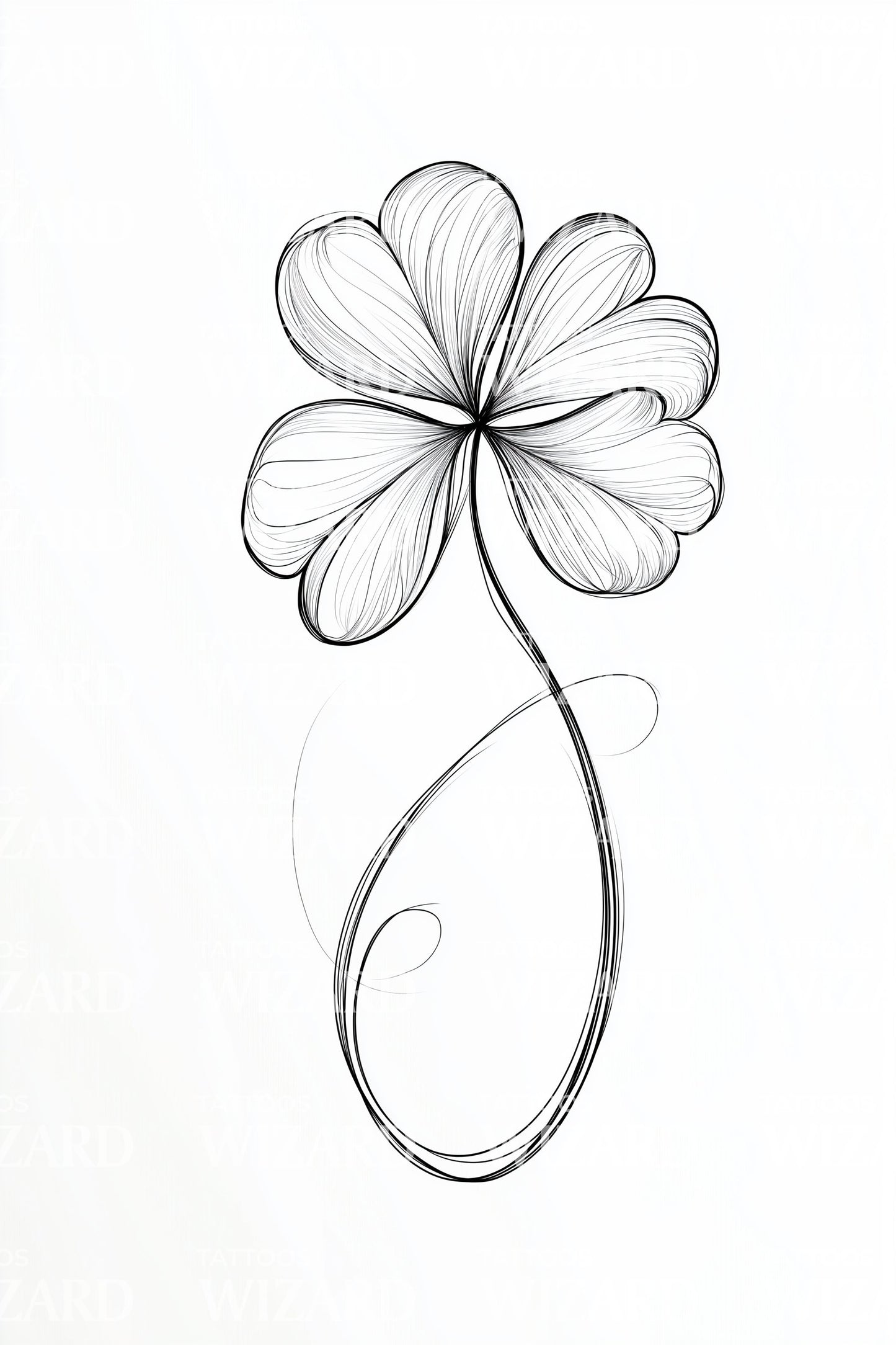 Four Leaf Clover Tattoo Design