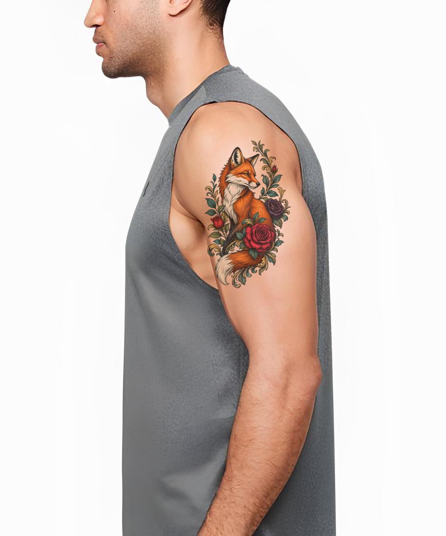 Neo Traditional Fox Tattoo Design