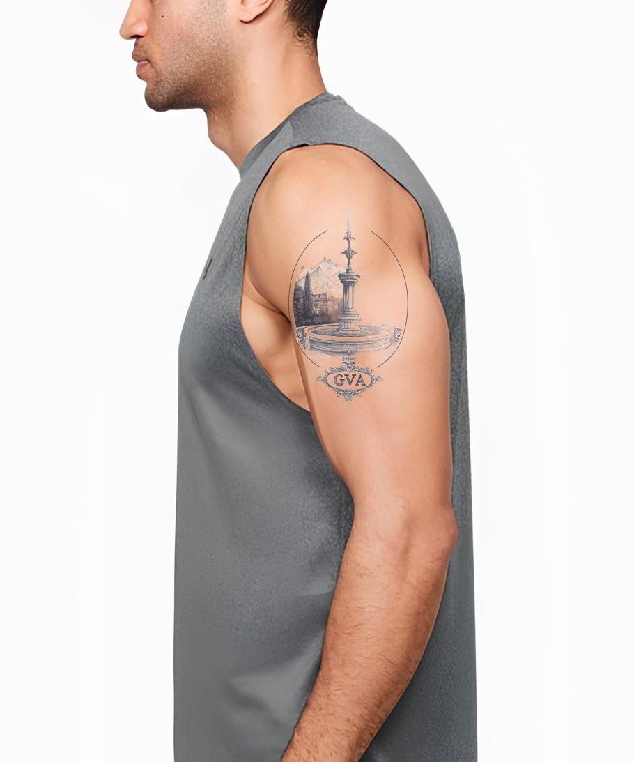 Geneva GVA Fountain Tattoo Design