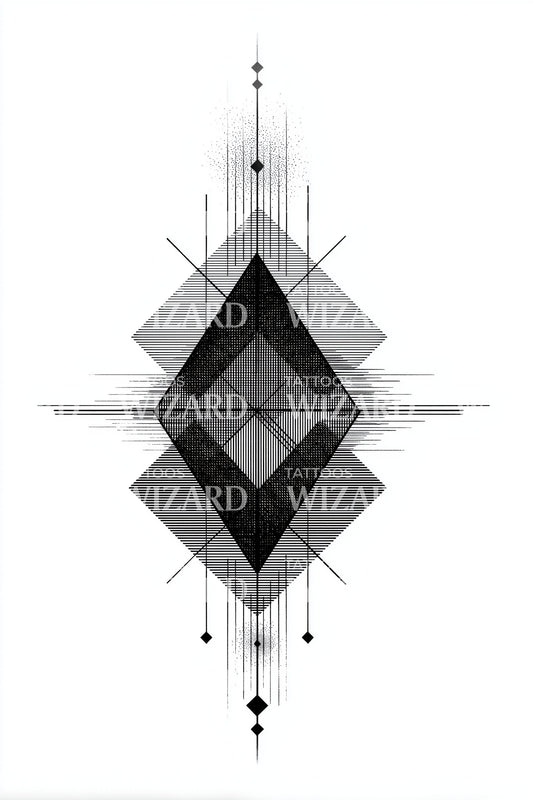 Geometric Diamond Totem Tattoo Design