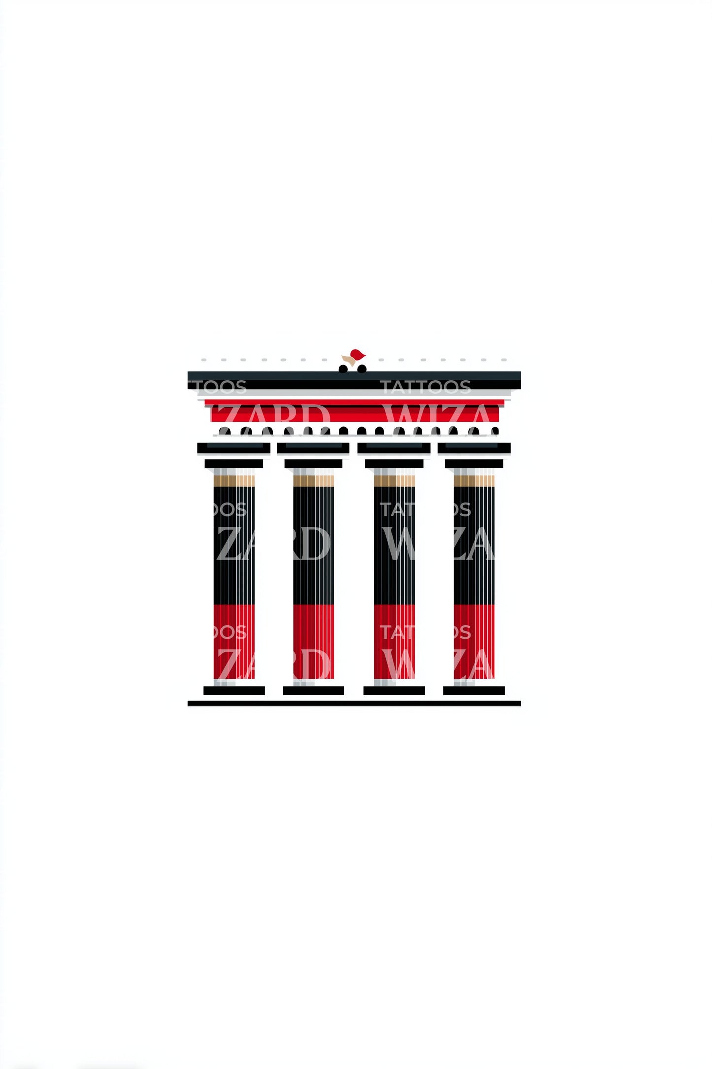 Idea tatuaggio icona colonne tedesche