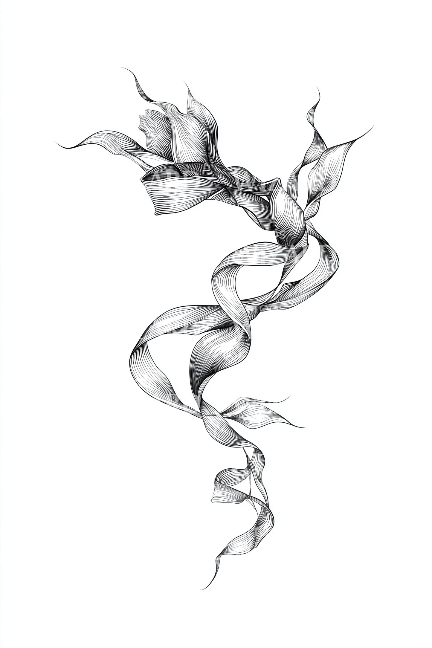 Ghostly Smoke Trail Tattoo Design