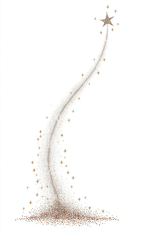 Golden Stardust Pfad Tattoo Design