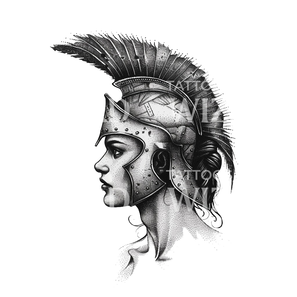 Greek Goddess Athena Tattoo Design