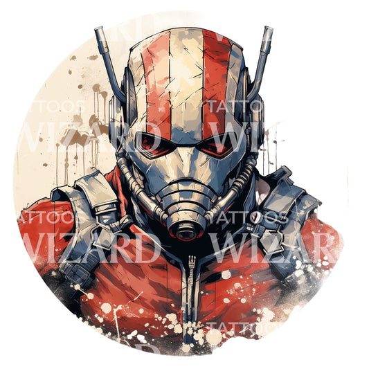 Marvel Inspired Antman Tattoo Design