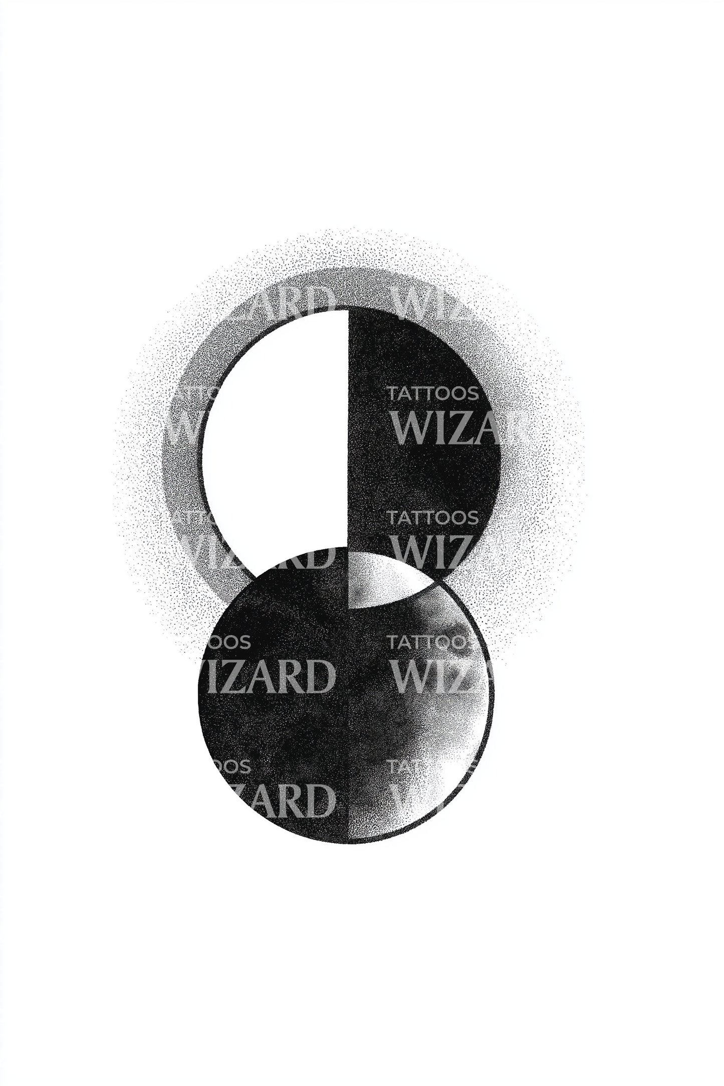 Half Orb Quadrant Tattoo Design