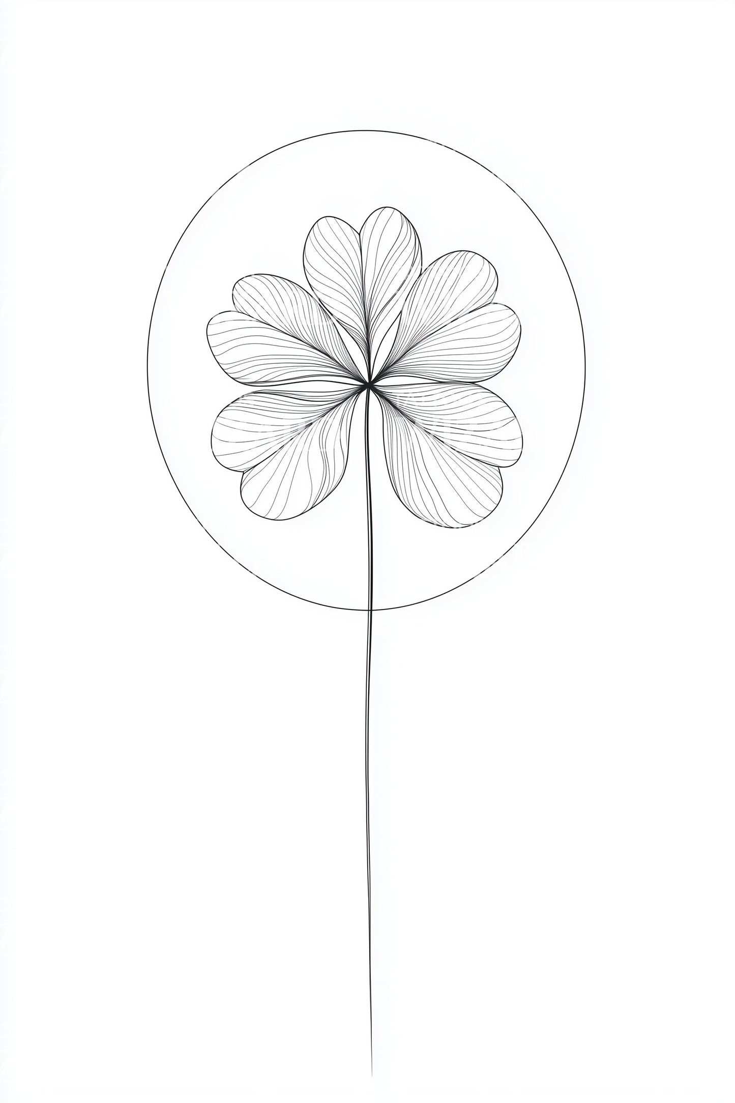 Halo Circle Clover Tattoo Design