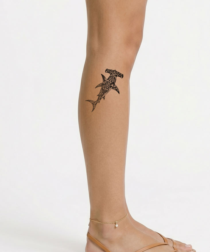 Ornamental Hammerhead Shark Tattoo Design