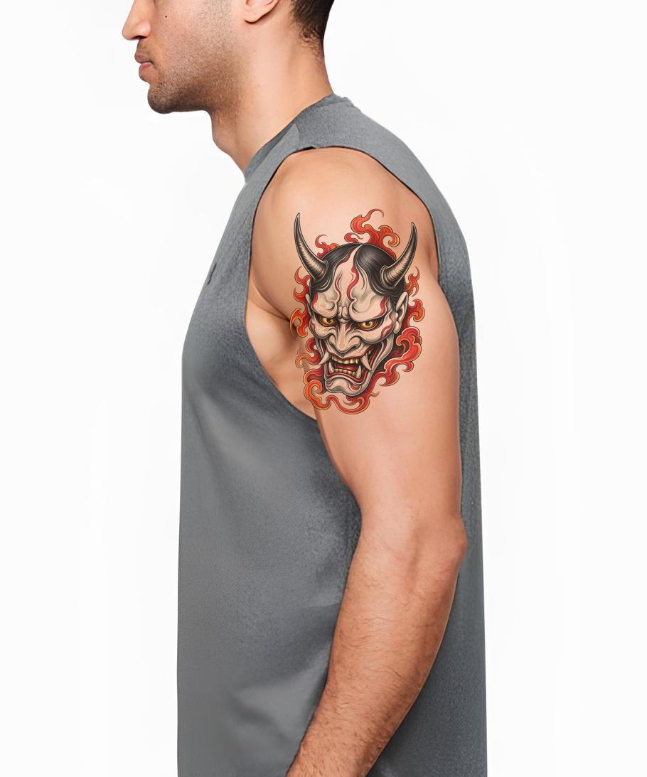 Hannya Mask Tattoo Design