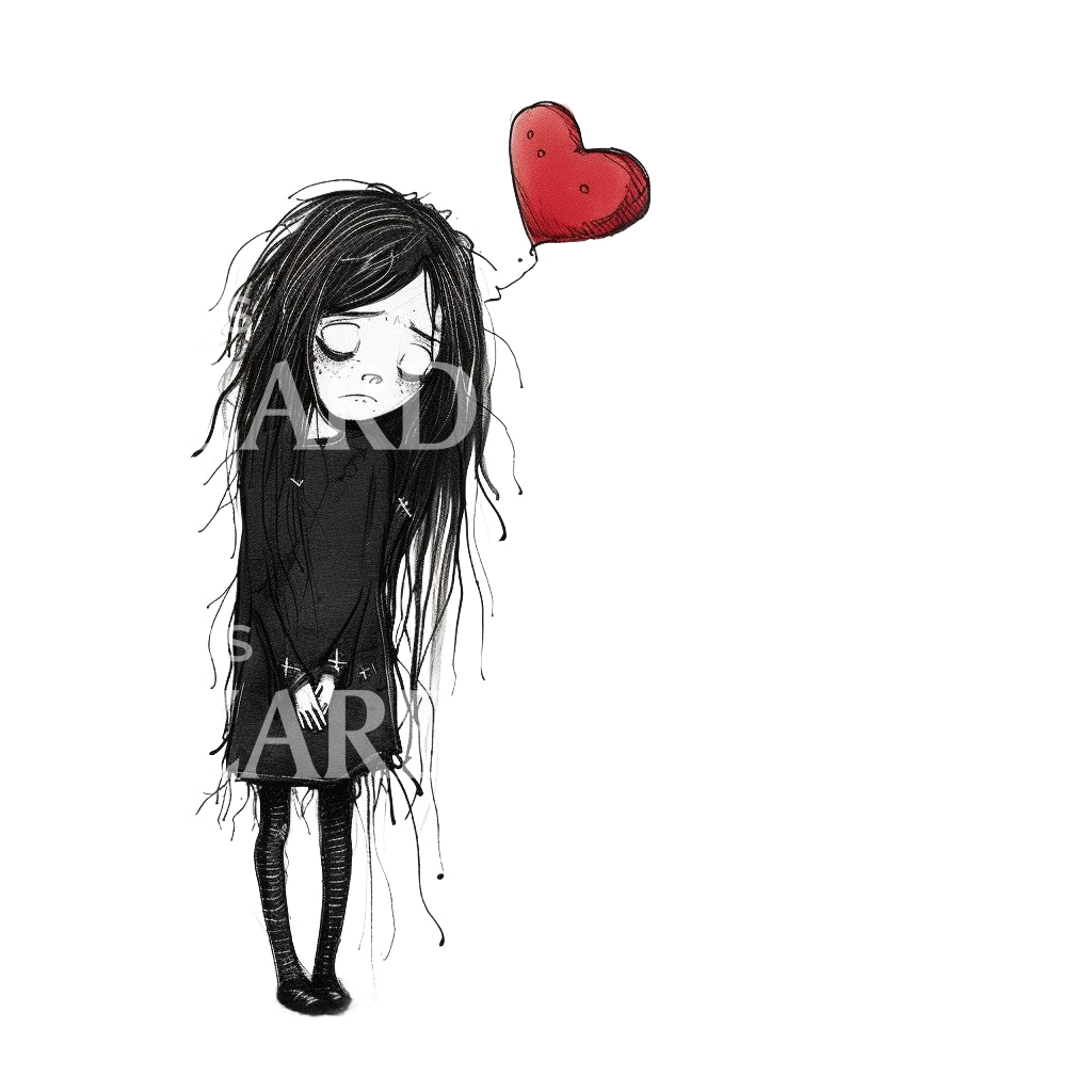 Heart Broken Girl Tattoo Idea