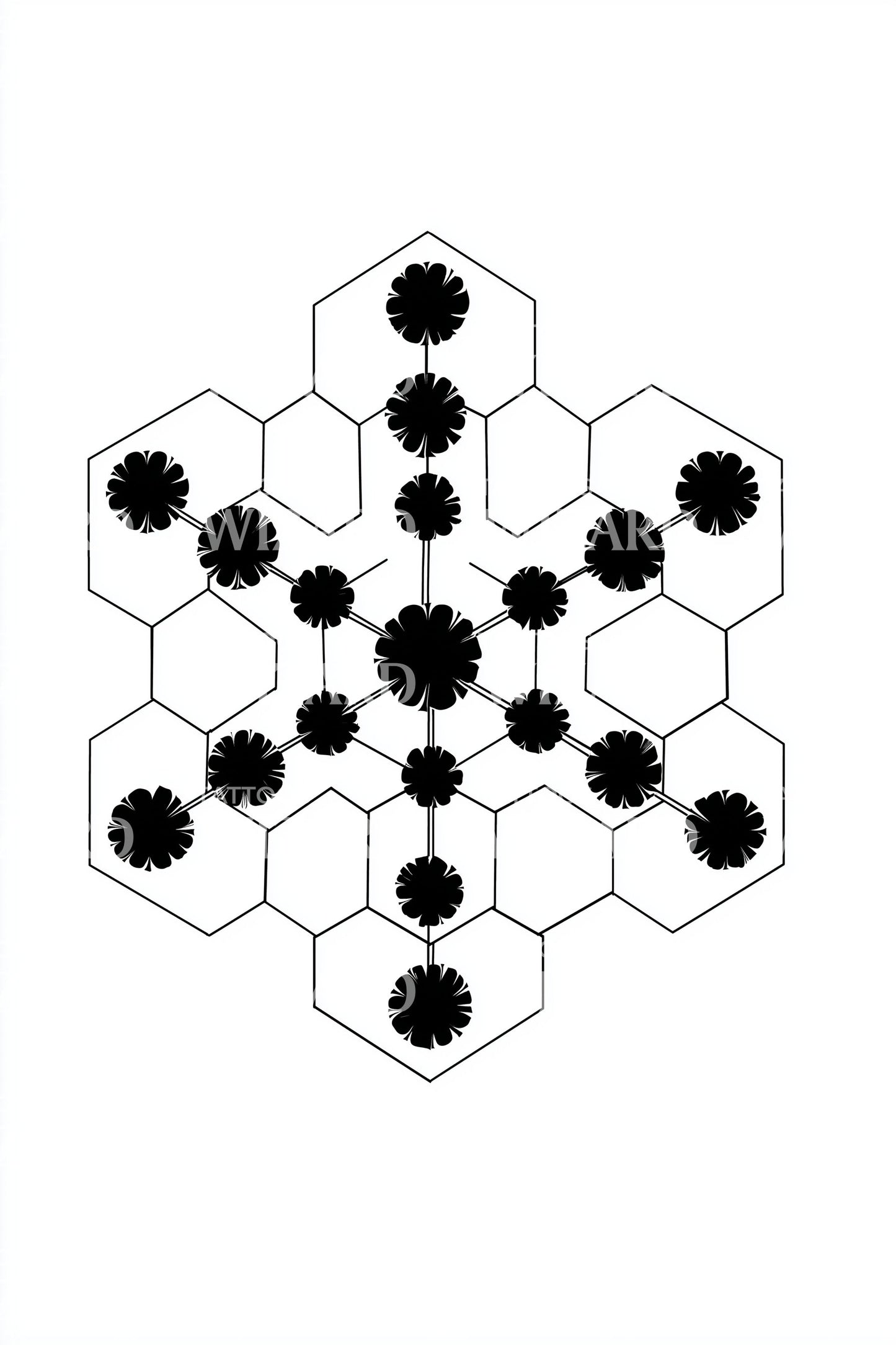 Hex Network Bloom Tattoo Idea