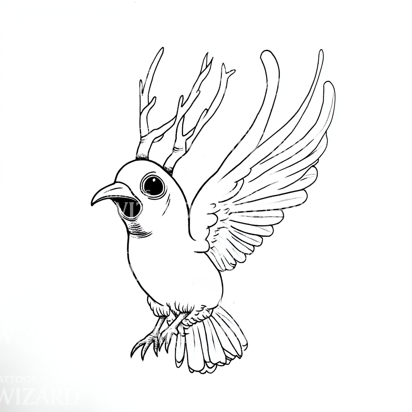 Lustiges Dummes Vogel Tattoo Design