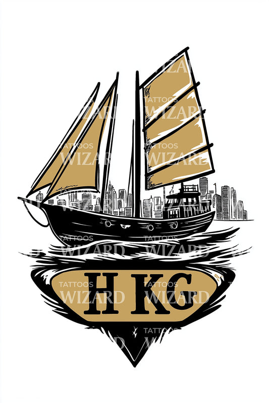 HKG Junk Shield Tattoo Idea