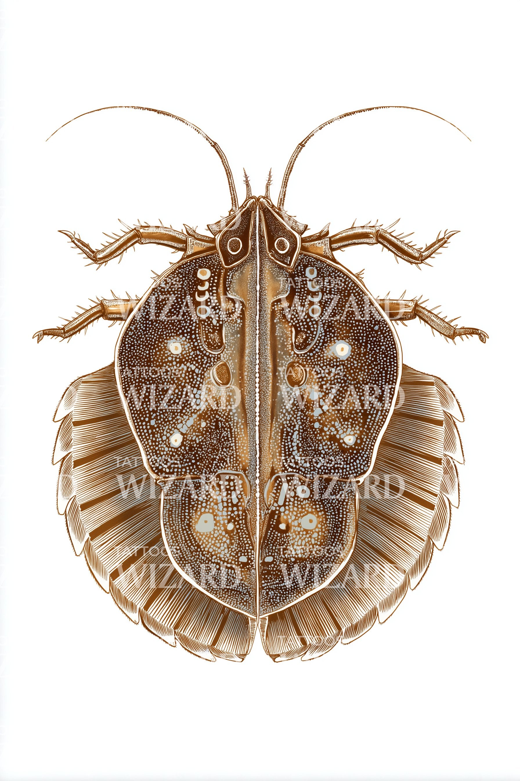 カブトガニ標本のタトゥーデザイン – Tattoos Wizard Designs