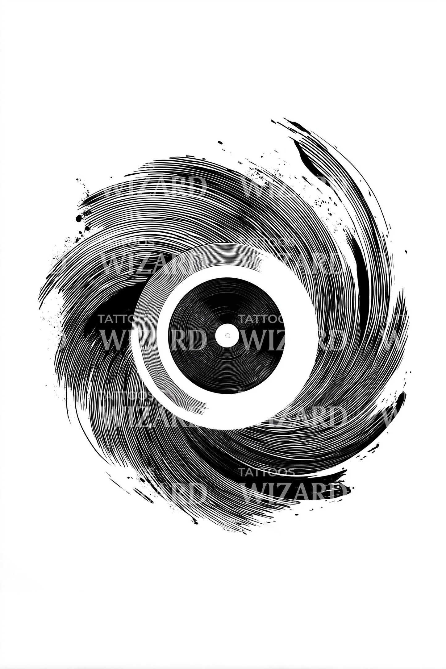 Hypnotic Eye Spiral Tattoo Design