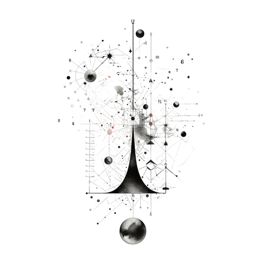 Atoms and Mathematical Minimalist Tattoo Design