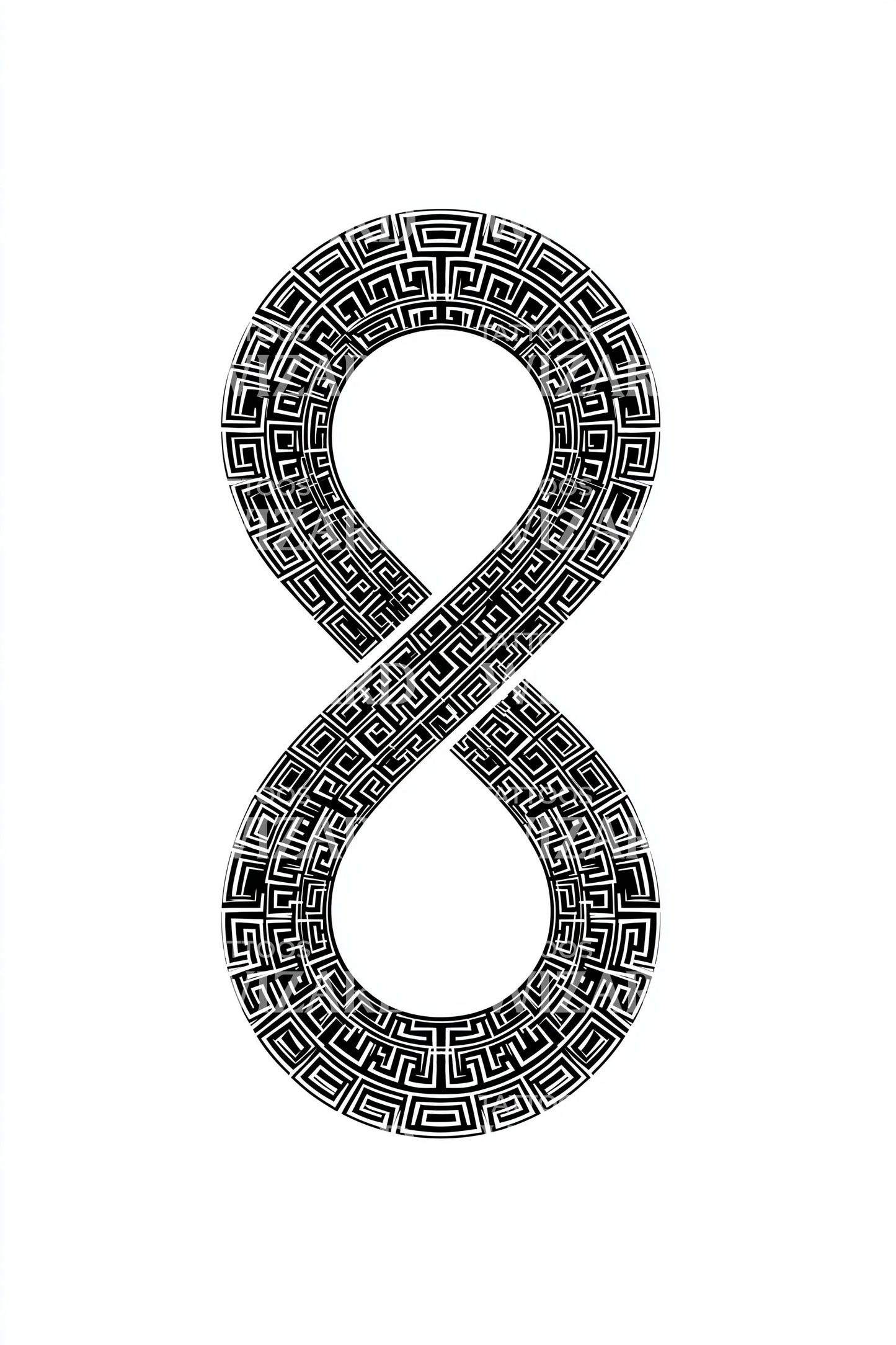 Infinity Tribal Pattern Tattoo Design