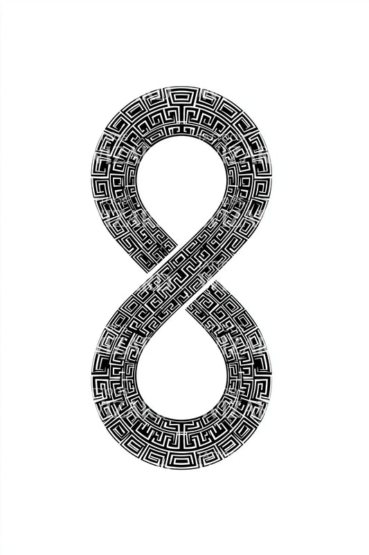Infinity Tribal Pattern Tattoo Design