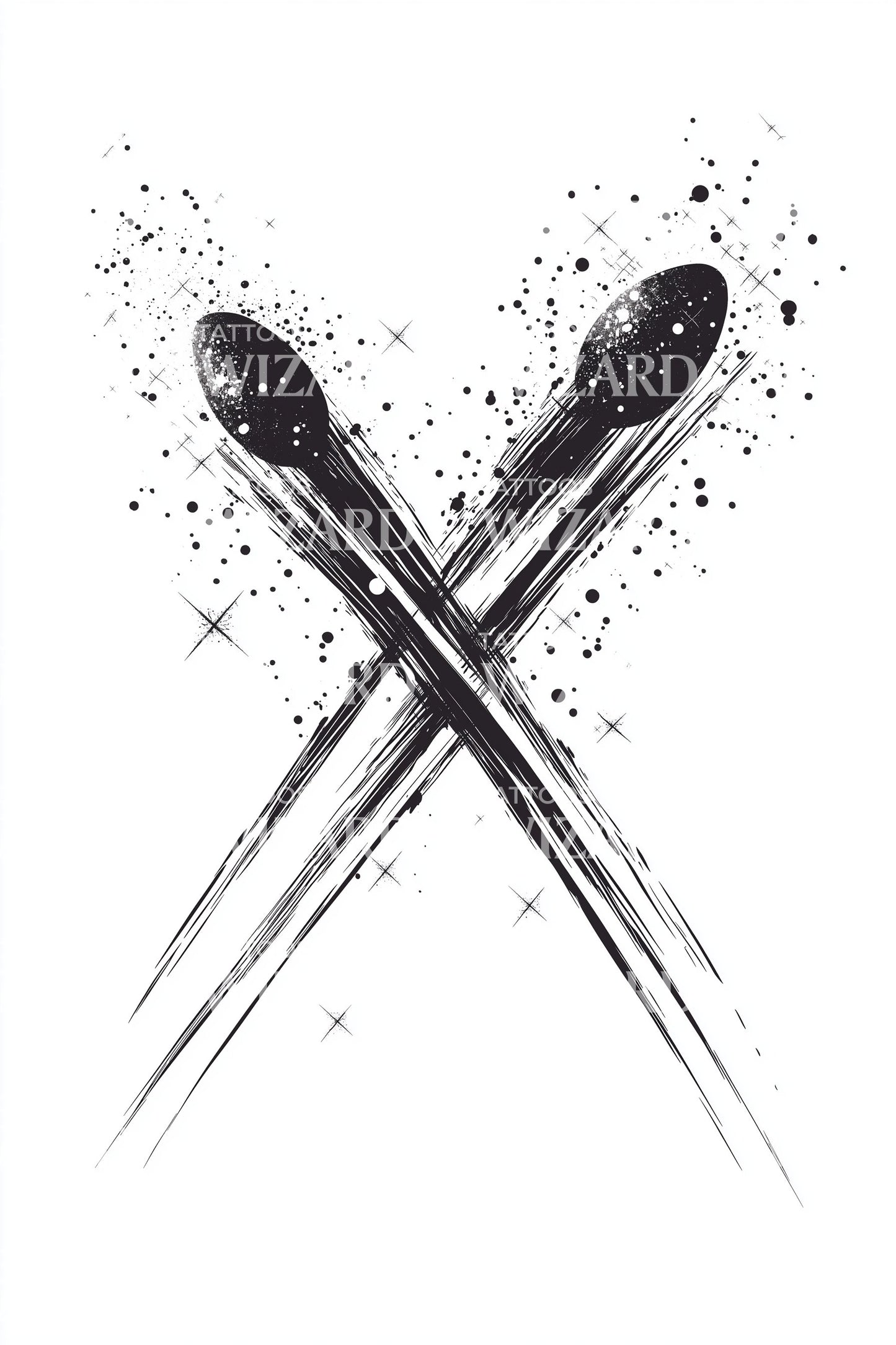 Ink Blade Kors Tatoveringsdesign