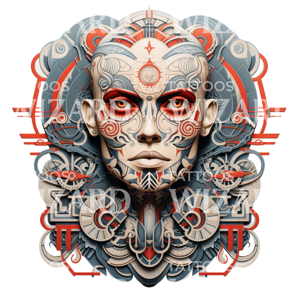 Collage God Street Art Tattoo Design