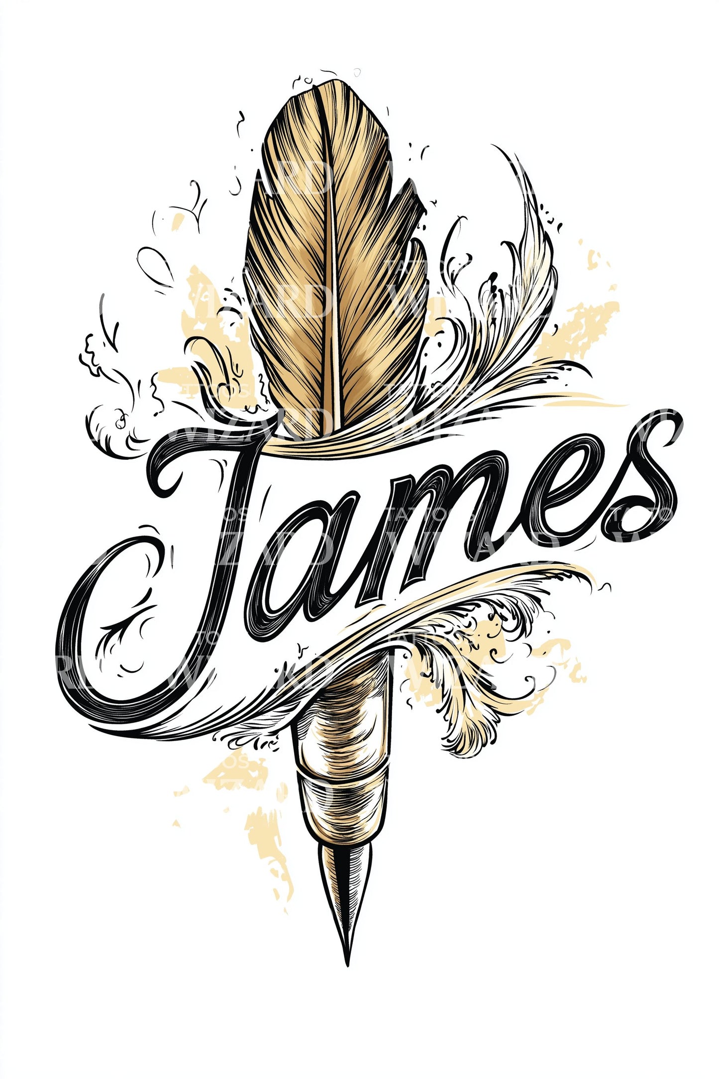 James Quill Ink Tattoo Illustration