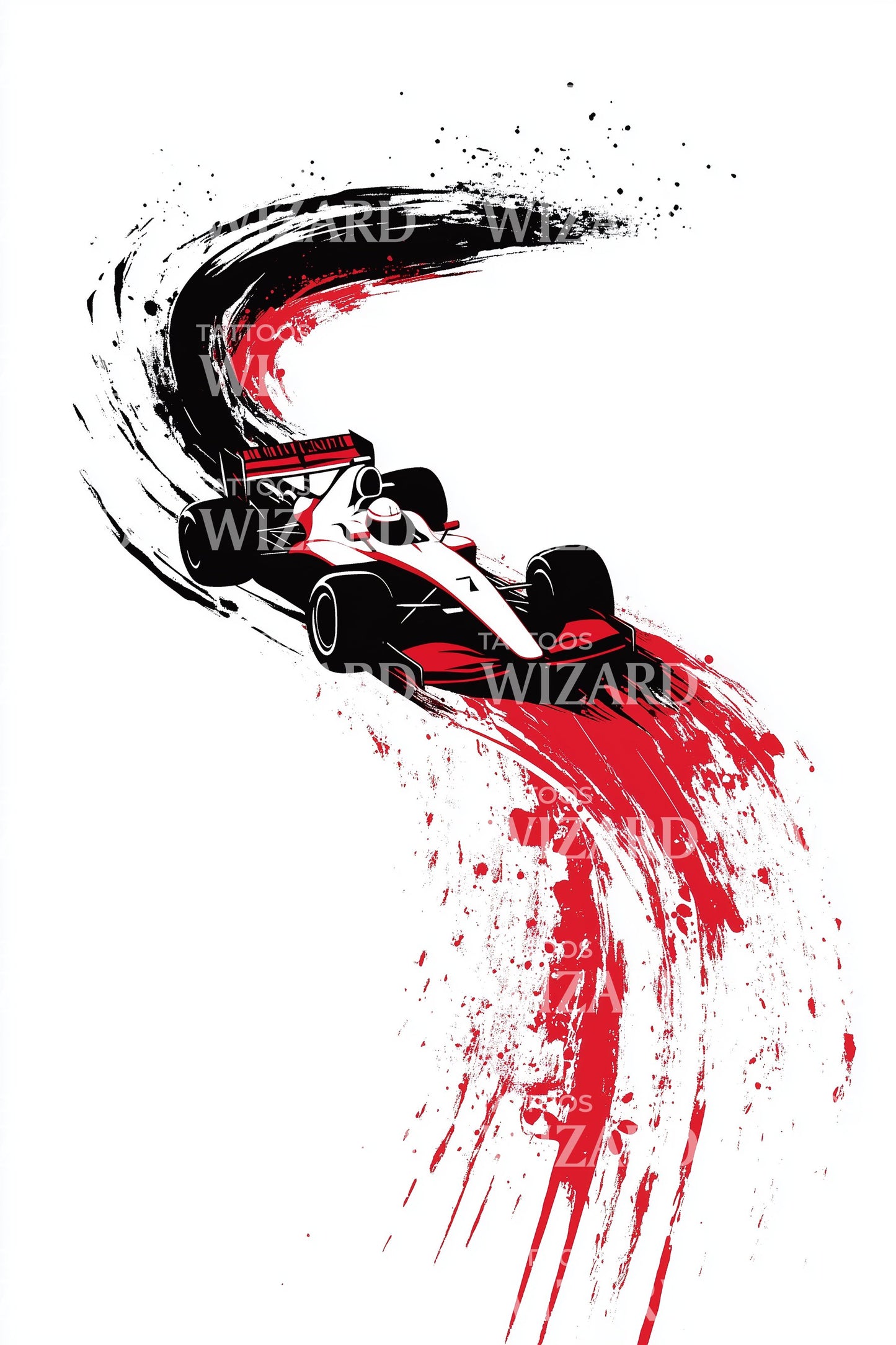 Japan Drift Rider Tattoo Design