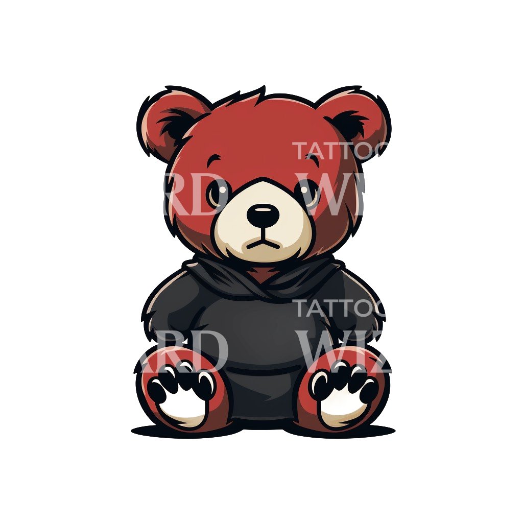 Old School Teddy Bear Tattoo Design