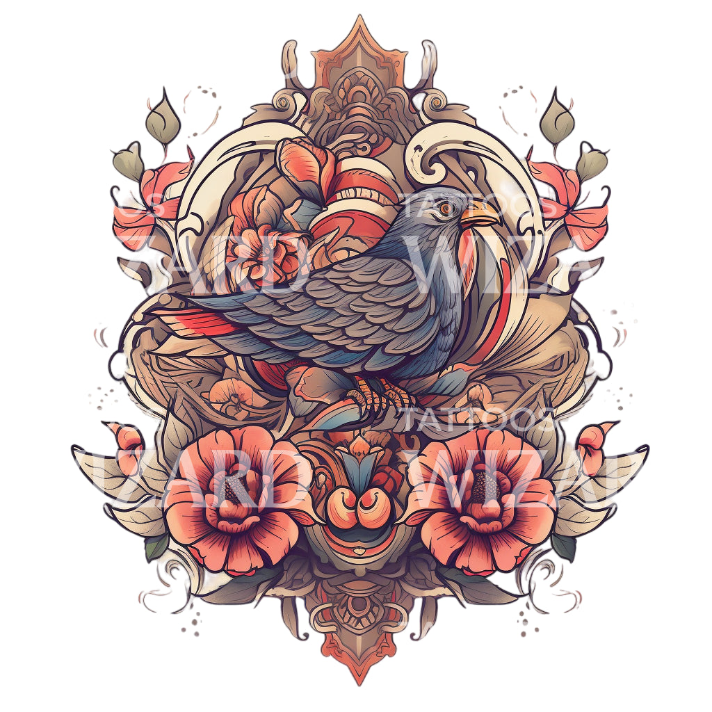 Neotraditional Bird Design