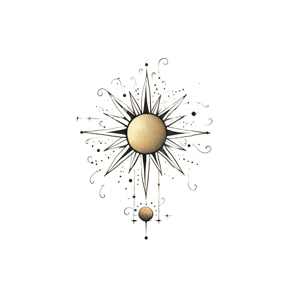 Astronomy Sun Tattoo Design