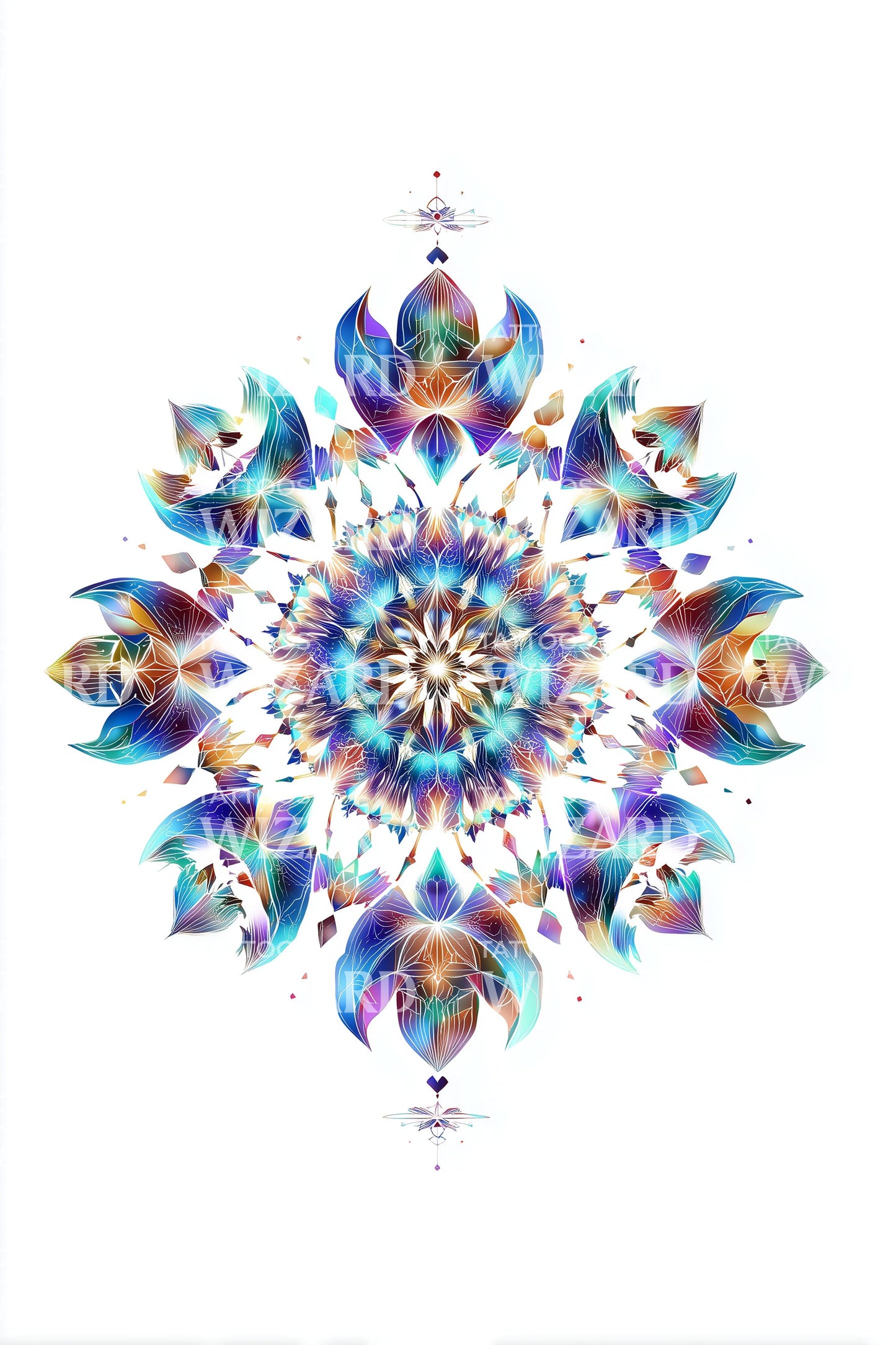 万花筒星辰曼陀罗纹身设计