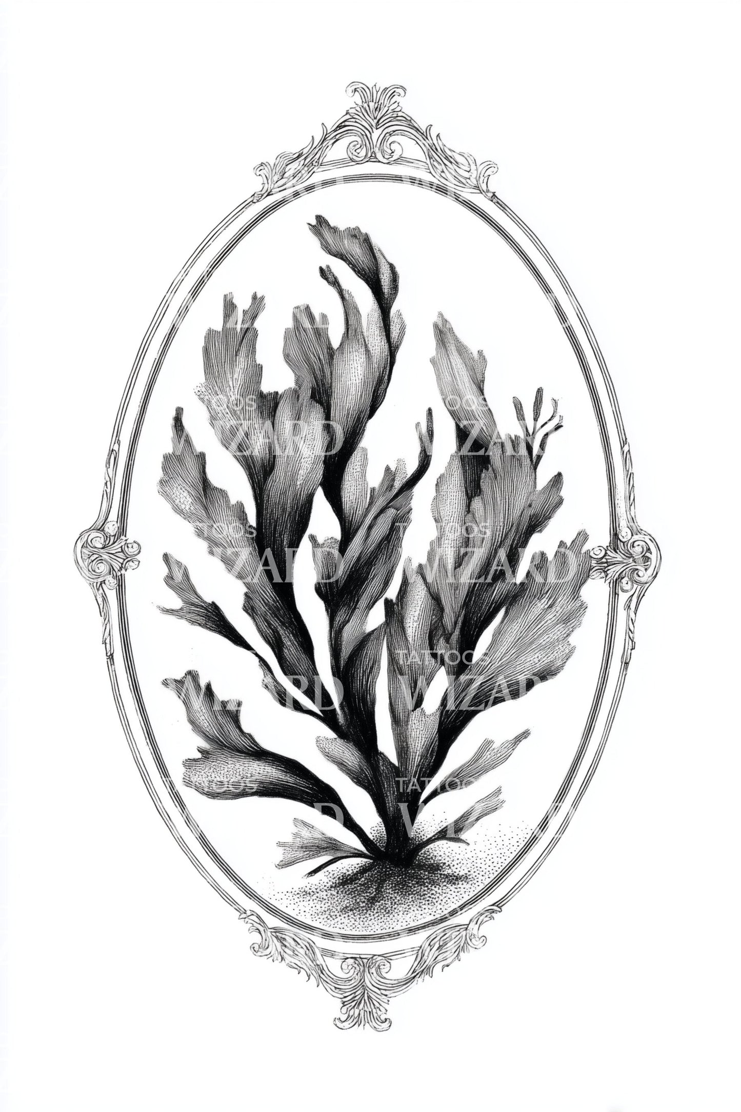 Kelp Cameo Tattoo Design