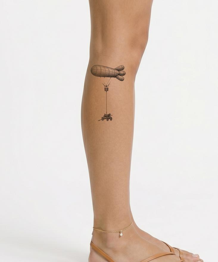 Observation Kite Balloon Tattoo Design