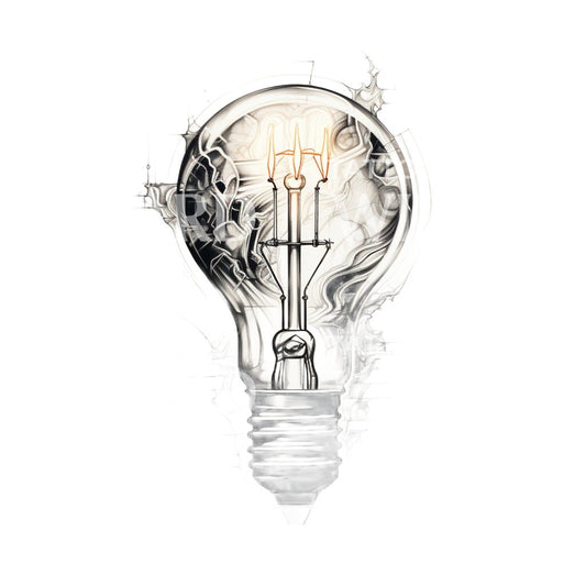 Intricate Lightbulb Tattoo Design