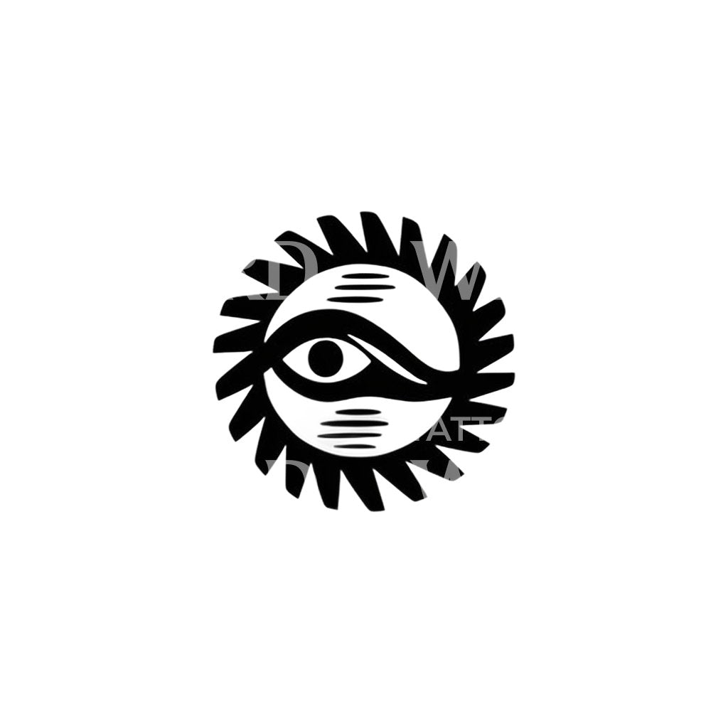 Abstract Eye in Gear Tattoo Design