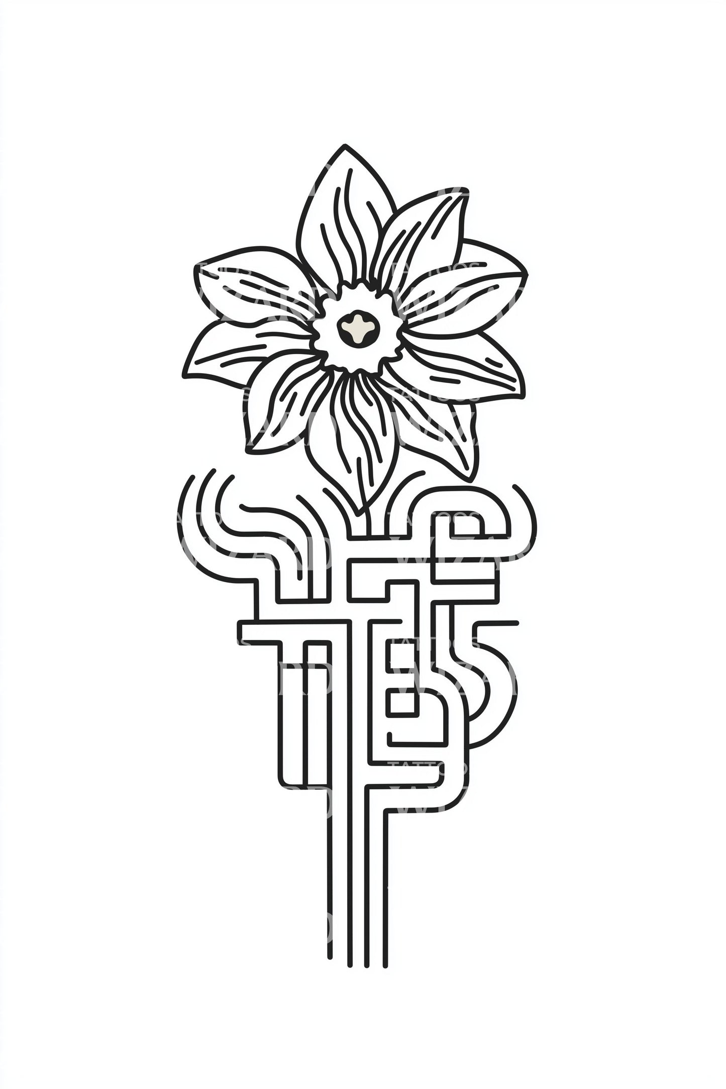 Ide Tato Simbol Daffodil Labirin