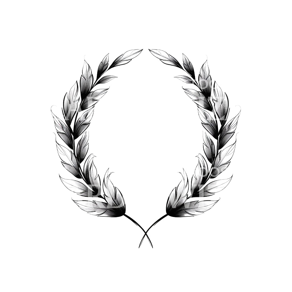 Laurel Crown Mythological Tattoo Design